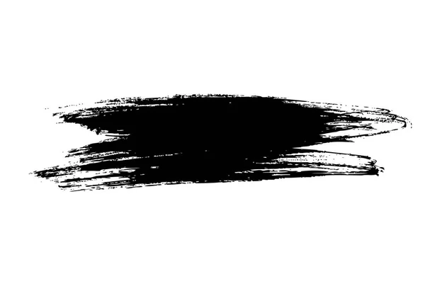 Coup Pinceau Noir Sur Fond Blanc — Image vectorielle
