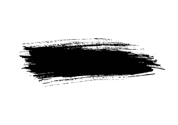 白の背景に黒のブラシストローク — ストックベクタ