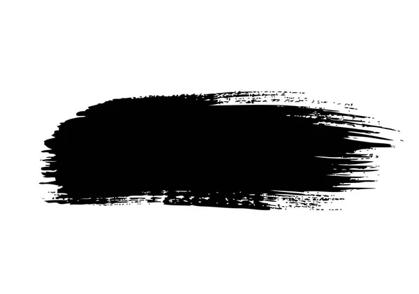 Schwarzer Pinselstrich Auf Weißem Hintergrund — Stockvektor