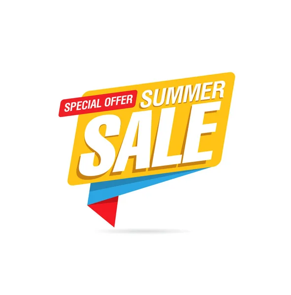 Summer Sale Banner Layout Design Vector Illustration — Stock Vector