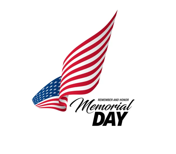 Memorial Day Poster Patriottische Banner Vector Illustratie — Stockvector