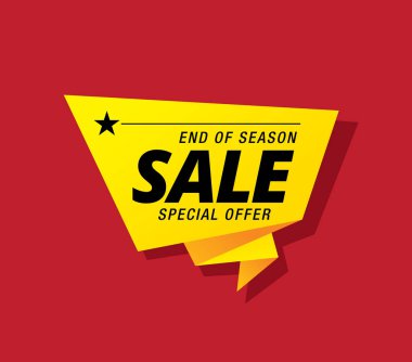 vektör illüstrasyon, sezon sonu, satış promosyon