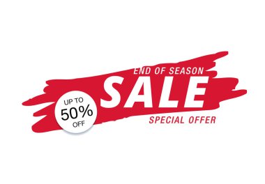Sezon satış Banner şık sonu, vektör illüstrasyon