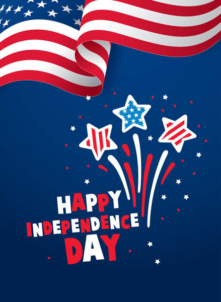 стильный баннер Дня независимости, векторная иллюстрация
