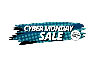 şık siber pazartesi satış afiş, vektör illüstrasyon