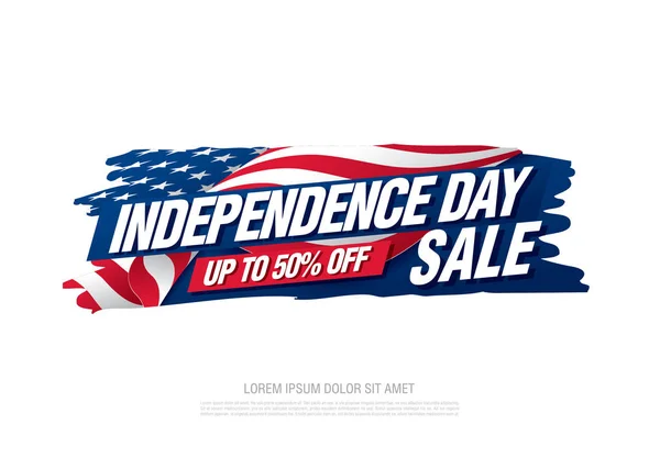 Usa Independence Day Verkoop Banner Vector Illustratie — Stockvector