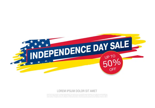 Ηνωμένες Πολιτείες Ανεξαρτησία Πώληση Πανό Απεικόνιση Διάνυσμα — Διανυσματικό Αρχείο