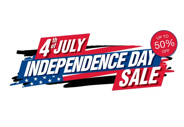 Usa Independence Day Sale Banner Vector Illustration — Stock Vector