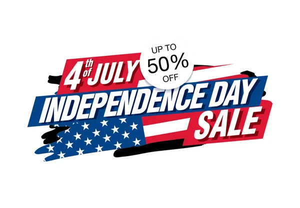 Usa Independence Day Sale Banner Vector Illustration — Stock Vector