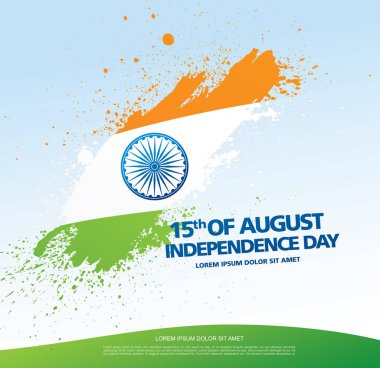 Hindistan Bağımsızlık günü afiş , vektör illüstrasyon