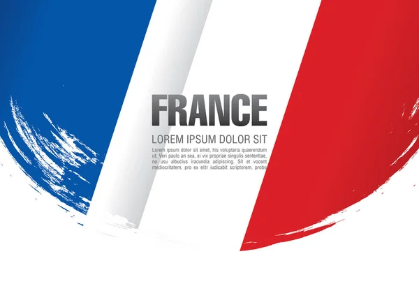 Bandera de Francia con inscripción — Vector de stock