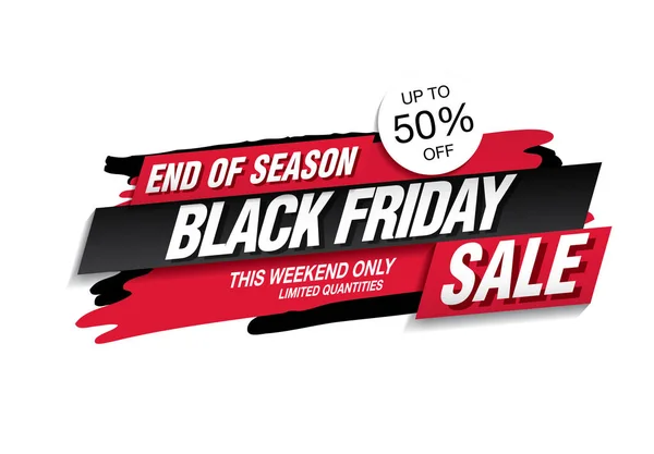 Black Friday Banner Venta Con Pinceladas Gruesas — Vector de stock