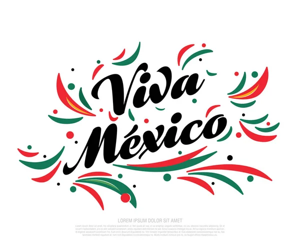 Mexican Vector Banner Layout Design Viva Mexico — Stock Vector