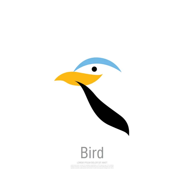 Logo Aziendale Bird Disegno Dell Icona Dell Uccello Illustrazione Vettoriale — Vettoriale Stock