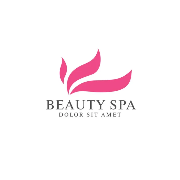 Beauty Spa Logo Design Vektorillustration — Stockvektor