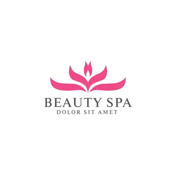 Beauty Spa Logo Design Vektorillustration — Stockvektor