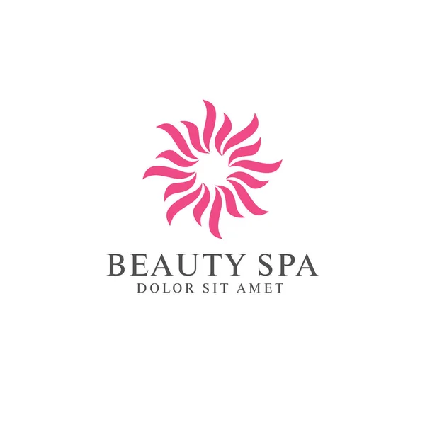 Beauty Spa Logo Design Vektorillustration — Stockvektor
