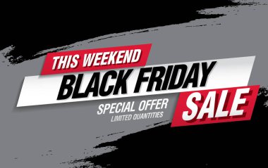 black friday satış konsepti illüstrasyon