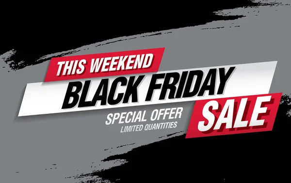 Black Friday Satış Konsepti Illüstrasyon — Stok Vektör