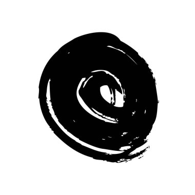 siyah daire grunge arka plan, vektör illüstrasyon