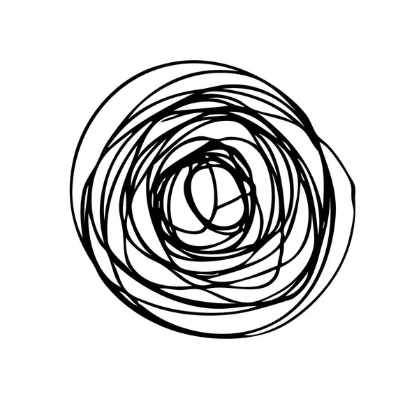 Svart Cirkel Grunge Bakgrund Vektor Illustration — Stock vektor
