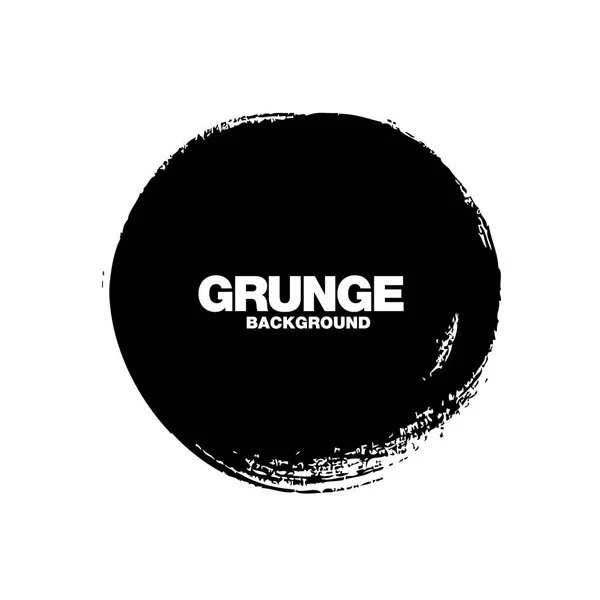 Círculo Preto Grunge Fundo Ilustração Vetorial — Vetor de Stock