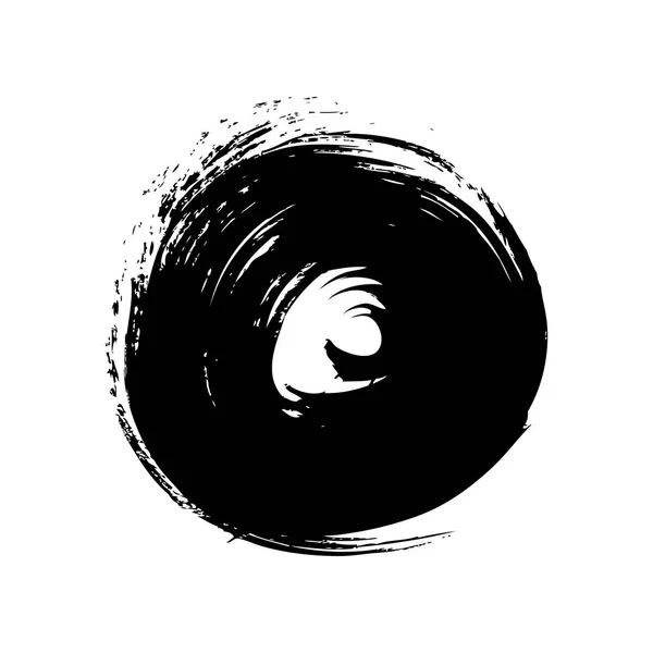 Чорне Коло Гранжевий Фон Векторні Ілюстрації — стоковий вектор