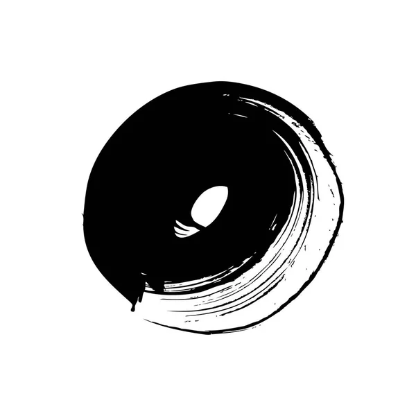 Black Circle Grunge Background Vector Illustration — Stock Vector