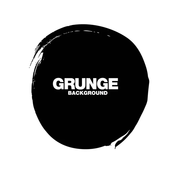 Círculo Preto Grunge Fundo Ilustração Vetorial — Vetor de Stock