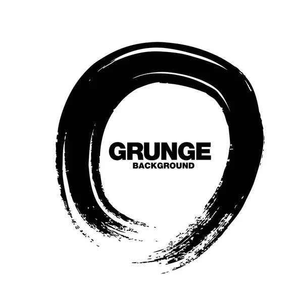 Círculo Preto Grunge Fundo Ilustração Vetorial — Vetor de Stock