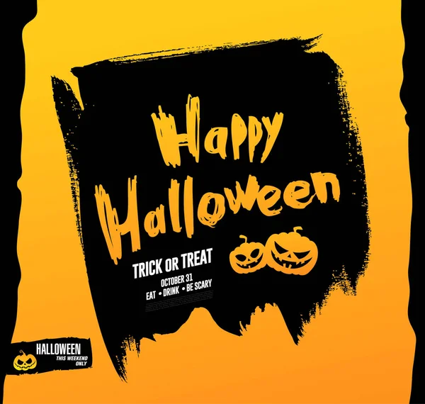 Halloween Part Banner Layout Design Vektor Illustration — Stock vektor