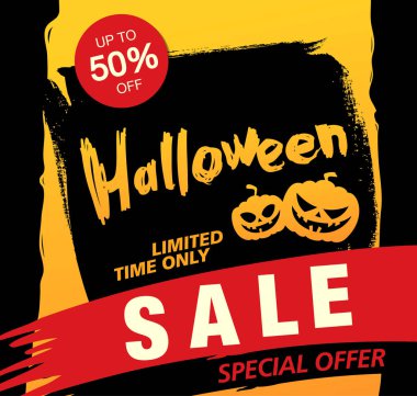 Cadılar Bayramı parti afişi, satış konsepti