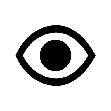 Vektör illüstrasyonu, göz işareti, bak 