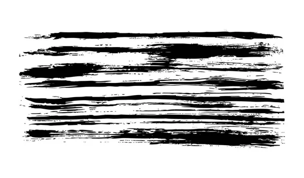 Lignes Brosses Noires Isolées Sur Fond Blanc Espace Copie Illustration — Image vectorielle