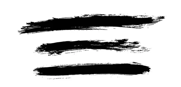 Schwarze Pinselstriche Isoliert Auf Weißem Hintergrund Kopierraum Vektorillustration — Stockvektor