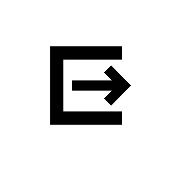 Vector Illustration Arrow Right Sign Copy Space — Stock Vector