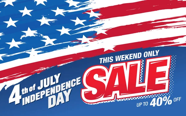 American Independence Day Sales Background — стоковий вектор