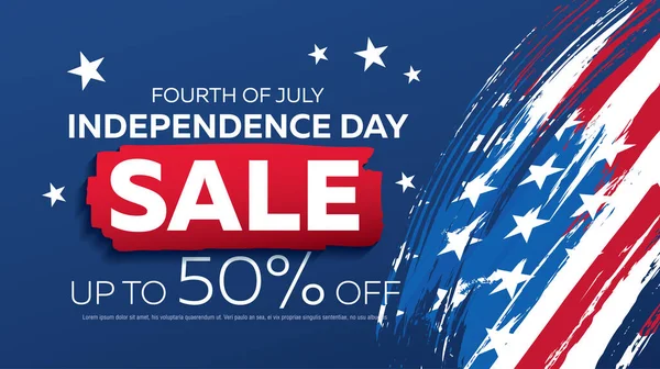American Independence Day Sale Background Vector Illustration — 스톡 벡터