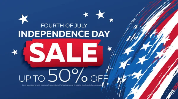 American Independence Day Vendita Sfondo Illustrazione Vettoriale — Vettoriale Stock