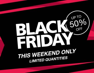 Kara Cuma indirimli bayrak, alışveriş konsepti