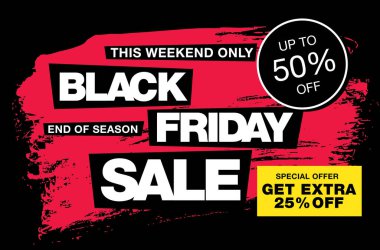 Kara Cuma indirimli bayrak, alışveriş konsepti