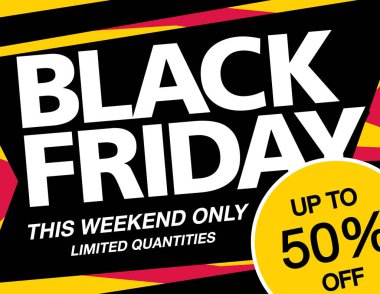 Kara Cuma indirimli bayrak, alışveriş konsepti