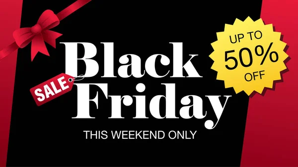 Black Friday Sale Colored Banner Shopping Concept - Stok Vektor