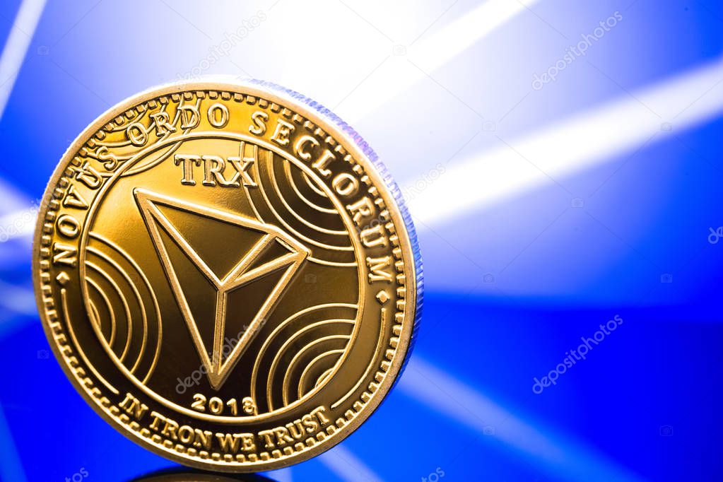 tron coin cryptocurrency symbol