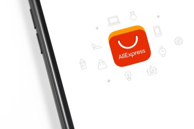 Aliexpress logosu ekran akıllı telefon