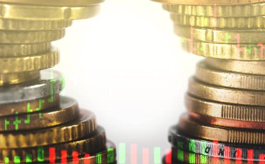 yakın çekim makro sikke satırları