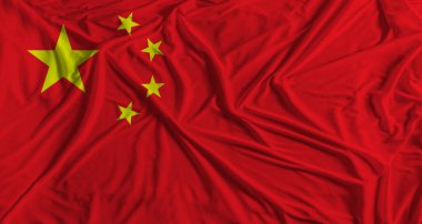 Kumaş desenli Çin bayrağı. Kumaş desenli Çin bayrağı