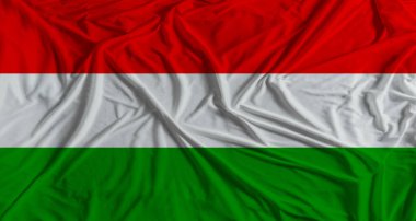 Kumaş desenli Macaristan bayrağı. Kumaş desenli Macaristan bayrağı