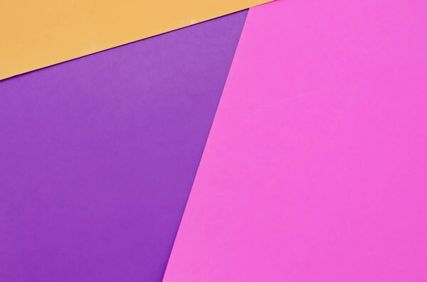 Color paper background overlapping of purple, pink and orange