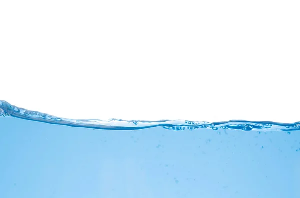 Respingo de água e superfície com bolha no fundo branco — Fotografia de Stock